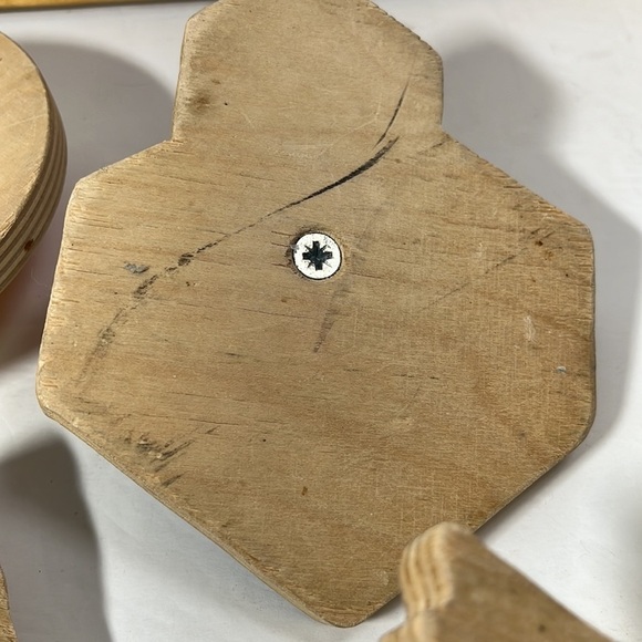 Vtg Puzzle Wood Knob Peg Handle Toddler Bear Ball Duck Blocks 1994 Doron Layeled - Picture 12 of 15